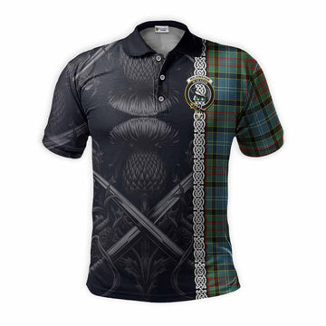 Walkinshaw Tartan Polo Shirt with Family Crest Cross Sword Thistle Celtic Vibes Kid - Tartan Vibes Clothing