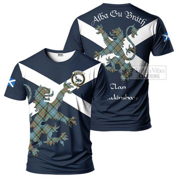 Walkinshaw Tartan Lion Rampant T-Shirt Proudly Display Your Heritage with Alba Gu Brath and Clan Name Kid's Shirt - Tartan Vibes Clothing