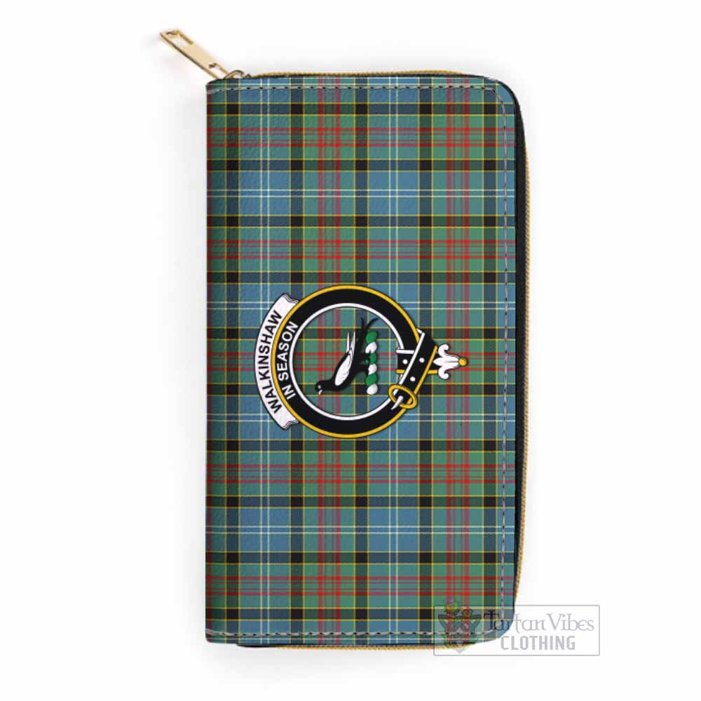 Walkinshaw Tartan Women's Leather Wallet with Family Crest One Size 19.7*10.5*3.5 cm - Tartan Vibes Clothing