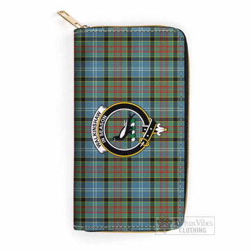 Tartan Vibes Clothing Walkinshaw Tartan Women's Leather Wallet with Family Crest