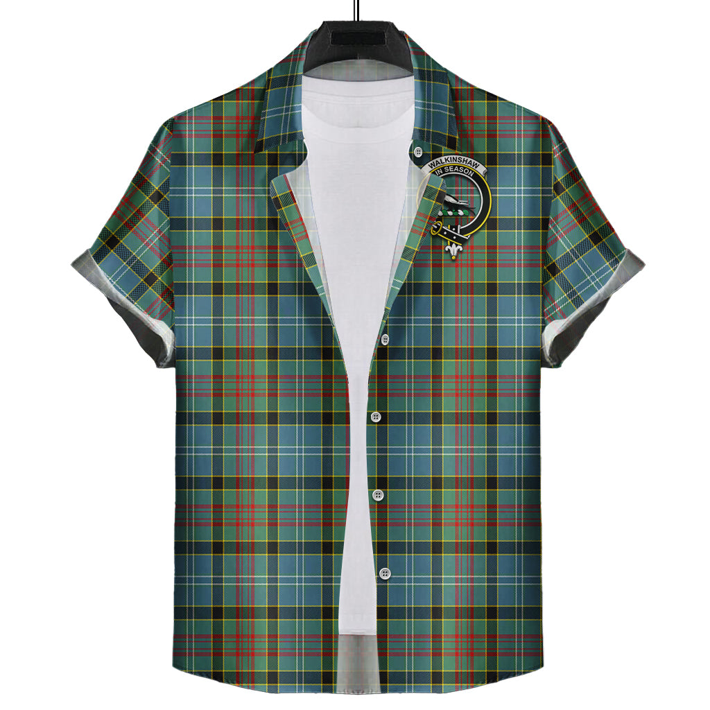 Walkinshaw Tartan Hawaiian Shirt with Family Crest Kid - Tartan Vibes Clothing