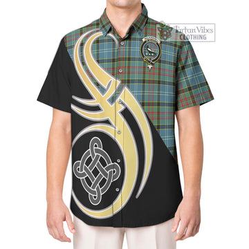 Walkinshaw Tartan Hawaiian Shirt with Family Crest and Celtic Symbol Style Kid - Tartan Vibes Clothing