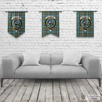 Walkinshaw Tartan Gonfalon, Tartan Banner with Family Crest Rectangle - Tartan Vibes Clothing