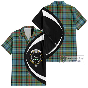 Walkinshaw Tartan Hawaiian Shirt with Family Crest Circle Style Kid - Tartan Vibes Clothing