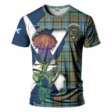 Tartan Vibes Clothing Walkinshaw Tartan Family Crest T-Shirt Scottish Thistle Celtic Inspired