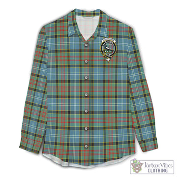 Walkinshaw Tartan Women's Casual Shirt with Family Crest Female - Tartan Vibes Clothing