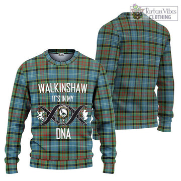 Walkinshaw Tartan Ugly Sweater with Family Crest DNA In Me Style Unisex - Tartan Vibes Clothing