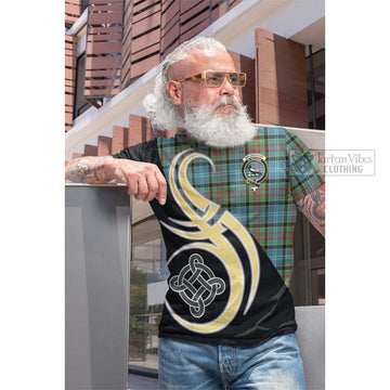 Walkinshaw Tartan Cotton T-shirt with Family Crest and Celtic Symbol Style Men's Shirt - Tartan Vibes Clothing