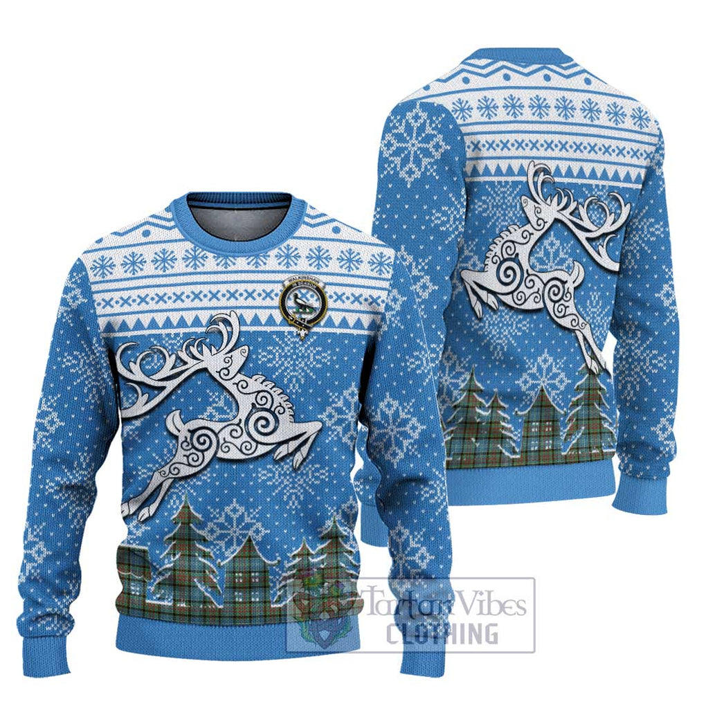 Walkinshaw Clan Christmas Ugly Sweater Celtic Reindeer Style Unisex - Tartan Vibes Clothing