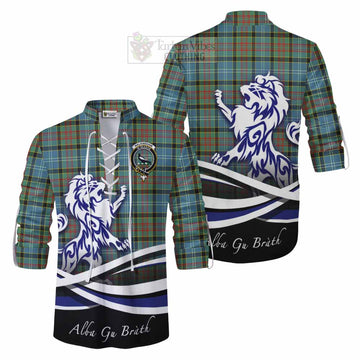 Walkinshaw Tartan Ghillie Kilt Shirt with Alba Gu Brath Regal Lion Emblem Men - Tartan Vibes Clothing