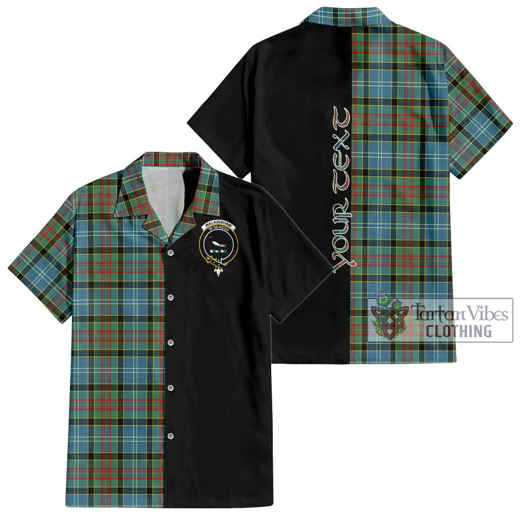 Walkinshaw Tartan Hawaiian Shirt with Family Crest and Half Of Me Style Kid - Tartan Vibes Clothing