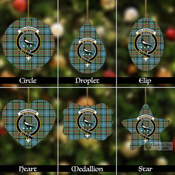 Walkinshaw Tartan Christmas Aluminium Ornament with Family Crest Aluminium - Tartan Vibes Clothing