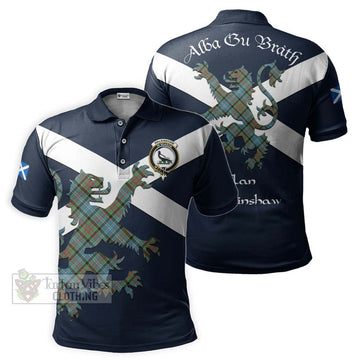 Walkinshaw Tartan Lion Rampant Polo Shirt Proudly Display Your Heritage with Alba Gu Brath and Clan Name Kid - Tartan Vibes Clothing