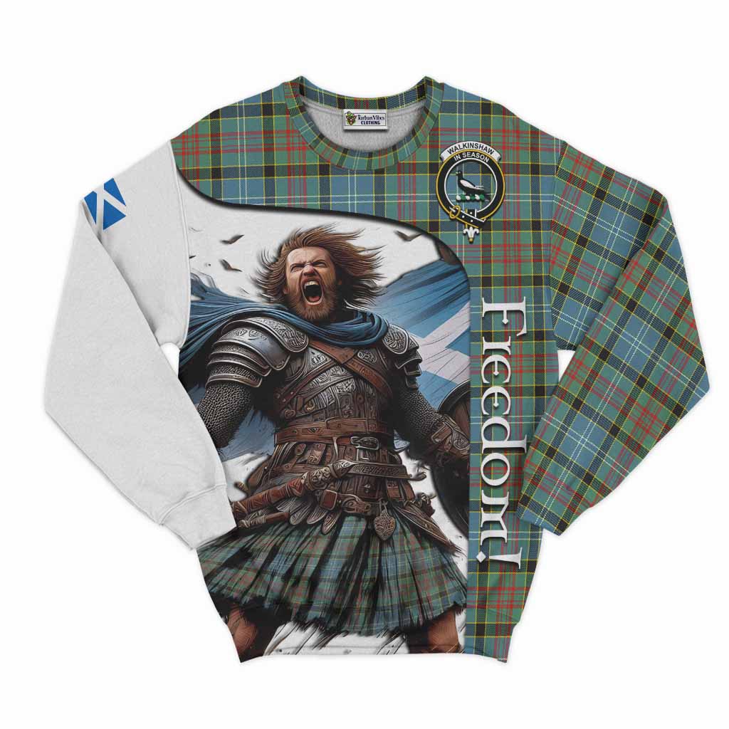 Walkinshaw Crest Tartan Sweatshirt Inspired by the Freedom of Scottish Warrior Unisex - Tartan Vibes Clothing
