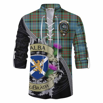 Walkinshaw Tartan Family Crest Ghillie Kilt Shirt Lion Rampant Royal Thistle Shield Celtic Inspired Men - Tartan Vibes Clothing