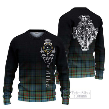 Walkinshaw Tartan Ugly Sweater Featuring Alba Gu Brath Family Crest Celtic Inspired Unisex - Tartan Vibes Clothing