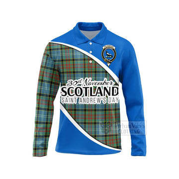 Walkinshaw Family Crest Tartan Long Sleeve Polo Shirt Celebrate Saint Andrew's Day in Style Unisex - Tartan Vibes Clothing