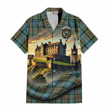 Walkinshaw Tartan Family Crest Hawaiian Shirt with Scottish Ancient Castle Style Kid - Tartan Vibes Clothing