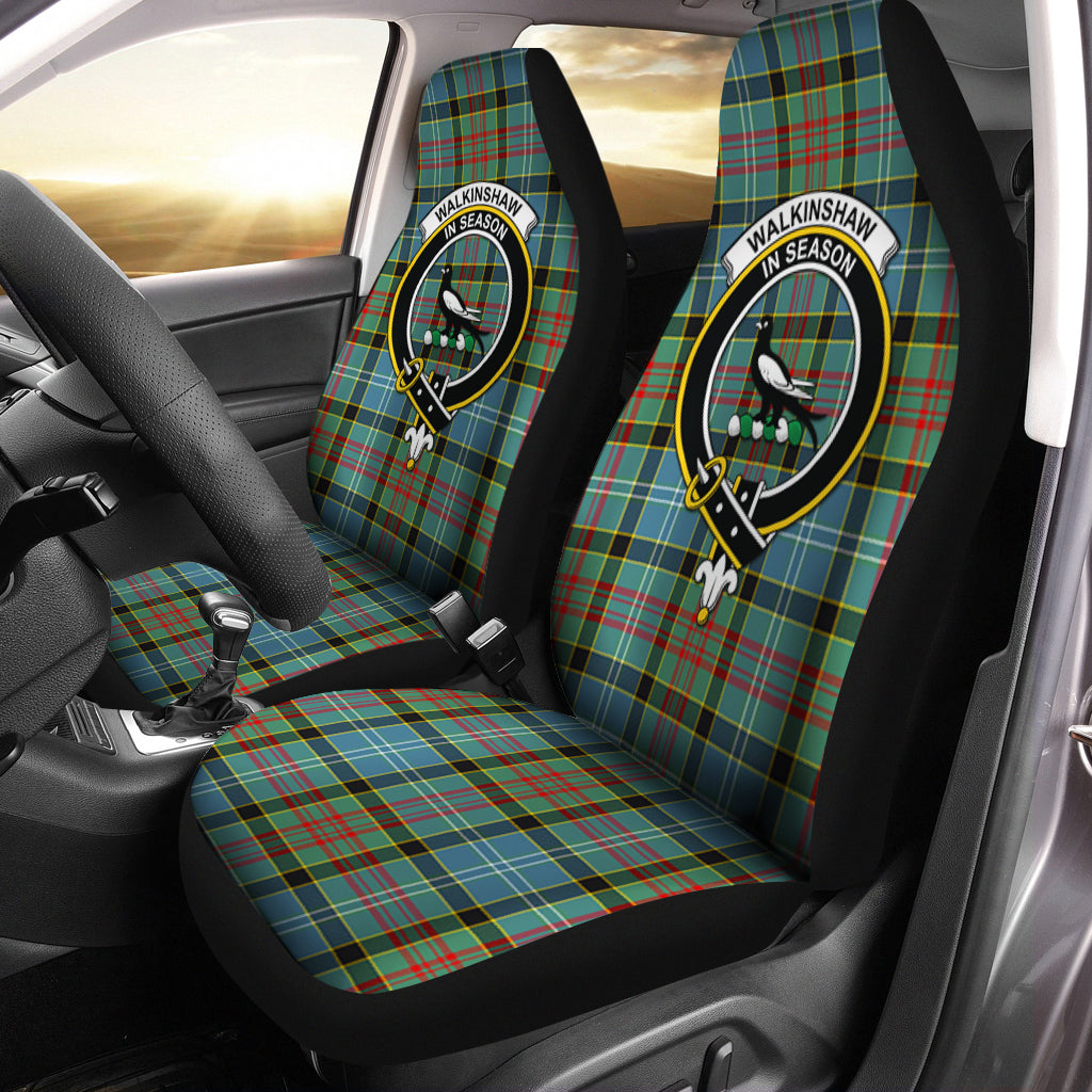 Walkinshaw Tartan Car Seat Cover with Family Crest One Size - Tartan Vibes Clothing
