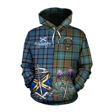 Walkinshaw Tartan Cotton Hoodie Happy St. Andrew's Day Half Tartan Style Pullover Hoodie XS - Tartan Vibes Clothing