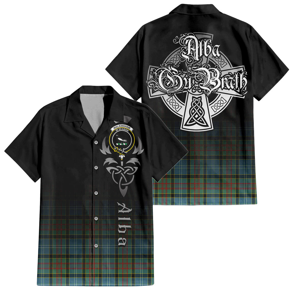 Walkinshaw Tartan Hawaiian Shirt Shirt Featuring Alba Gu Brath Family Crest Celtic Inspired Kid - Tartan Vibes Clothing