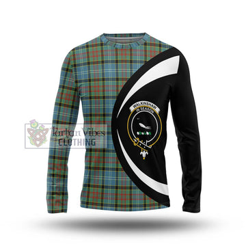 Walkinshaw Tartan Long Sleeve T-Shirt with Family Crest Circle Style Unisex - Tartan Vibes Clothing
