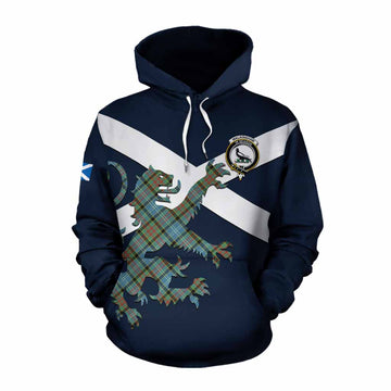 Walkinshaw Tartan Lion Rampant Cotton Hoodie Proudly Display Your Heritage with Alba Gu Brath and Clan Name Pullover Hoodie XS - Tartan Vibes Clothing