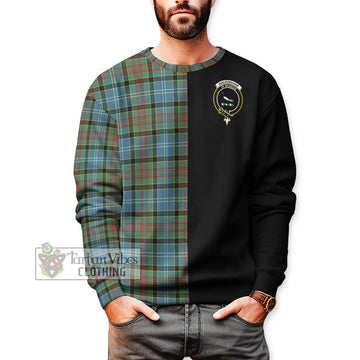 Walkinshaw Tartan Sweatshirt with Family Crest and Half Of Me Style Unisex - Tartan Vibes Clothing
