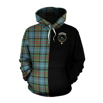 Walkinshaw Tartan Cotton Hoodie with Family Crest and Half Of Me Style Pullover Hoodie XS - Tartan Vibes Clothing