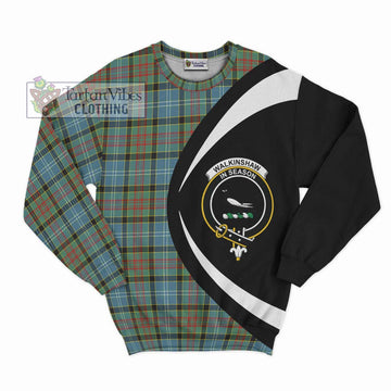 Walkinshaw Tartan Sweatshirt with Family Crest Circle Style Unisex - Tartan Vibes Clothing