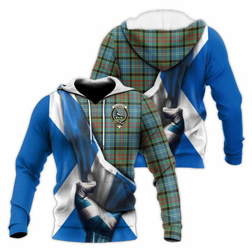 Walkinshaw Tartan Knitted Hoodie with Family Crest Scotland Patriotic Style Unisex Knitted Pullover Hoodie - Tartan Vibes Clothing