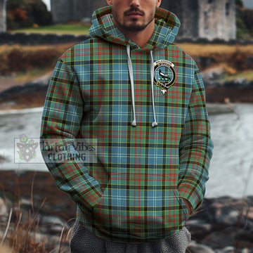 Walkinshaw Tartan Cotton Hoodie with Family Crest Zip Hoodie - Tartan Vibes Clothing