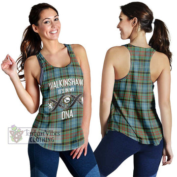 Walkinshaw Tartan Women's Racerback Tanks with Family Crest DNA In Me Style 4XL - Tartan Vibes Clothing