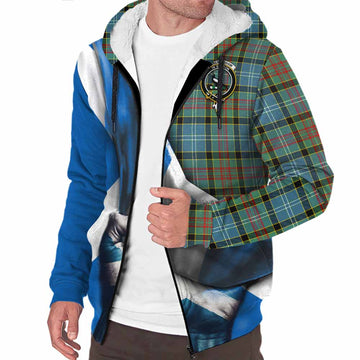 Walkinshaw Tartan Sherpa Hoodie with Family Crest Scotland Patriotic Style Unisex S - Tartan Vibes Clothing