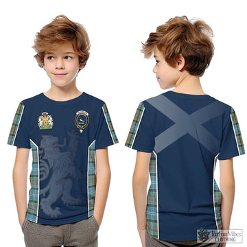 Walkinshaw Tartan Kid T-Shirt with Family Crest and Lion Rampant Vibes Sport Style Youth XL Size14 - Tartan Vibes Clothing