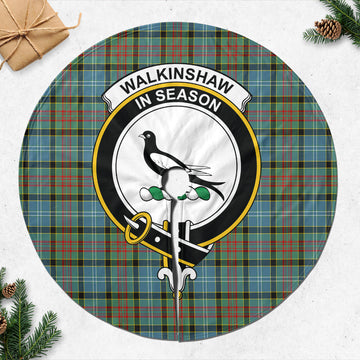Walkinshaw Tartan Christmas Tree Skirt with Family Crest 47*47 inch - Tartan Vibes Clothing
