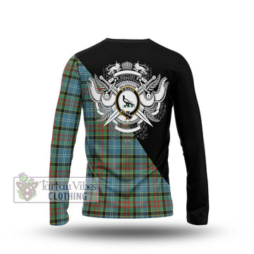 Walkinshaw Tartan Long Sleeve T-Shirt with Family Crest and Military Logo Style - Tartan Vibes Clothing