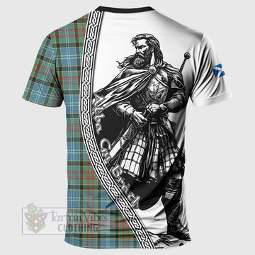 Walkinshaw Tartan Clan Crest T-Shirt with Highlander Warrior Celtic Style - Tartan Vibes Clothing