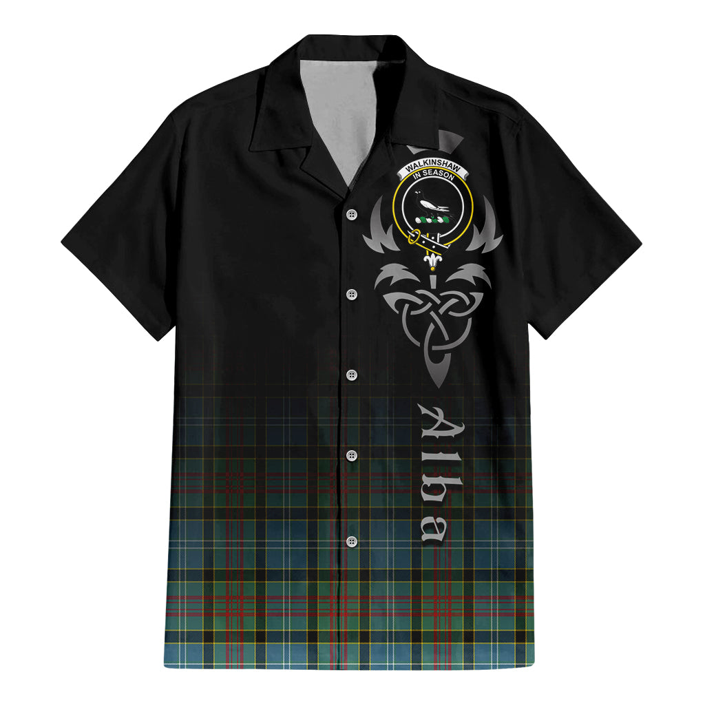 Walkinshaw Tartan Hawaiian Shirt Shirt Featuring Alba Gu Brath Family Crest Celtic Inspired - Tartan Vibes Clothing