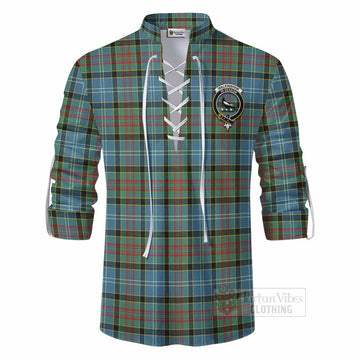 Walkinshaw Tartan Ghillie Kilt Shirt with Family Crest DNA In Me Style - Tartan Vibes Clothing