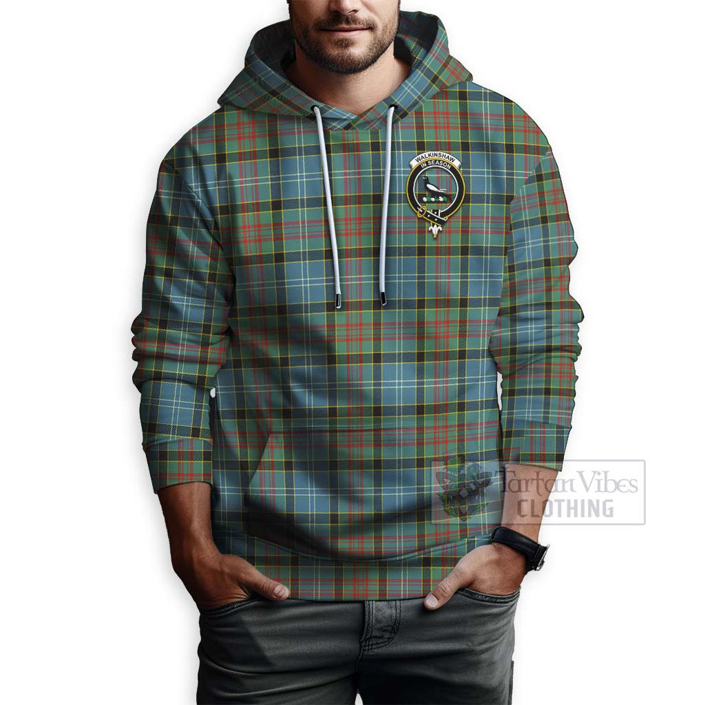 Walkinshaw Tartan Hoodie with Family Crest Celtic Skull Style - Tartan Vibes Clothing