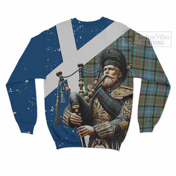 Walkinshaw Tartan Sweatshirt with Family Crest Scottish Bagpiper Vibes - Tartan Vibes Clothing