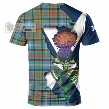 Tartan Vibes Clothing Walkinshaw Tartan Family Crest T-Shirt Scottish Thistle Celtic Inspired