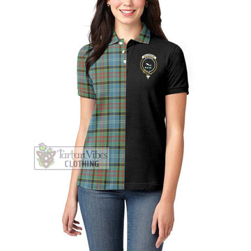 Walkinshaw Tartan Women's Polo Shirt with Family Crest and Half Of Me Style - Tartan Vibes Clothing