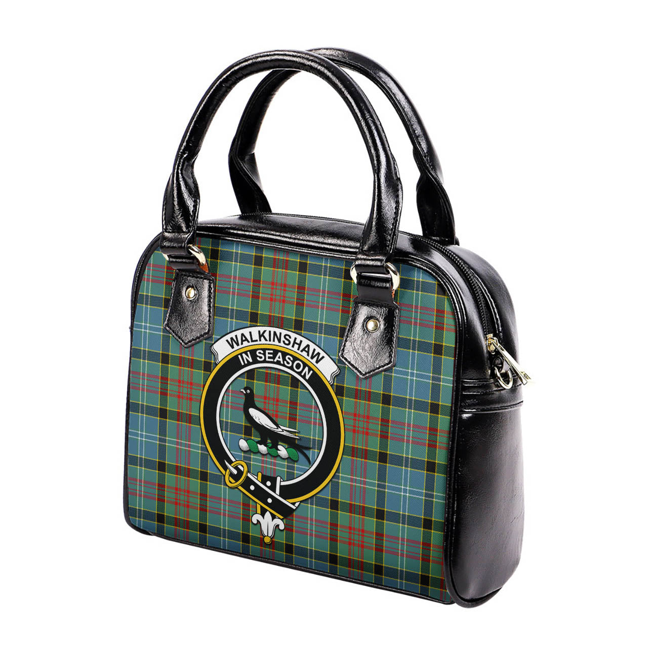 Walkinshaw Tartan Shoulder Handbags with Family Crest - Tartanvibesclothing