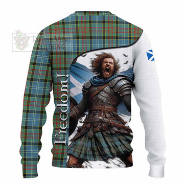 Tartan Vibes Clothing Walkinshaw Crest Tartan Knitted Sweater Inspired by the Freedom of Scottish Warrior
