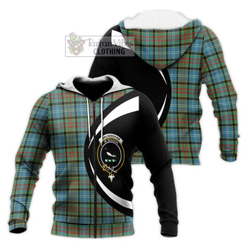 Walkinshaw Tartan Knitted Hoodie with Family Crest Circle Style Unisex Knitted Zip Hoodie - Tartan Vibes Clothing