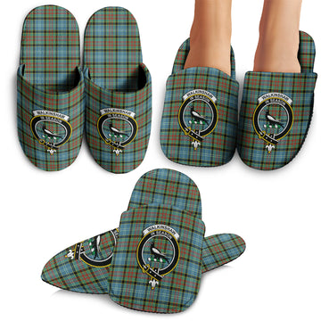 Walkinshaw Tartan Home Slippers with Family Crest