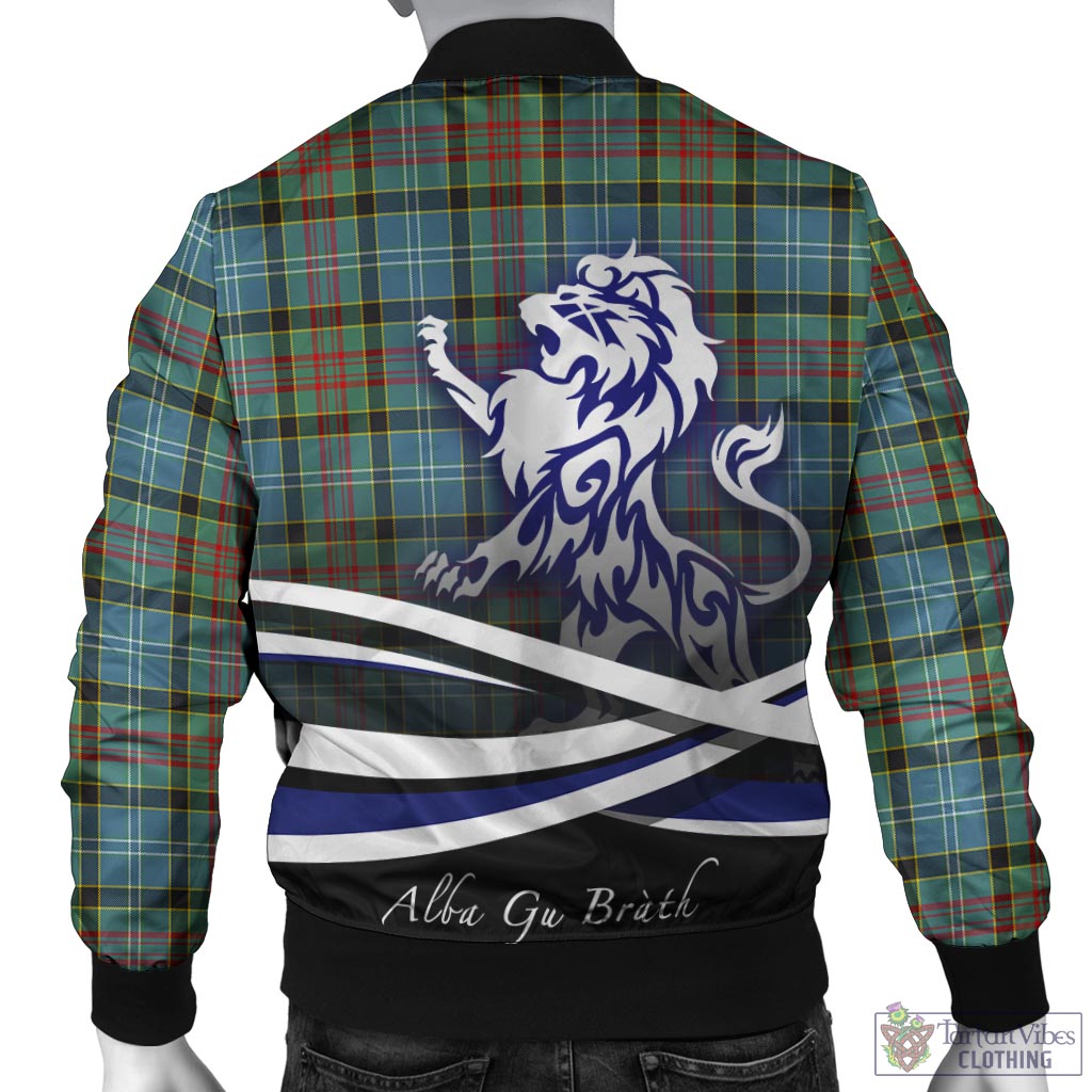 Walkinshaw Tartan Bomber Jacket with Alba Gu Brath Regal Lion Emblem - Tartan Vibes Clothing
