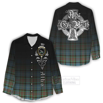 Walkinshaw Tartan Women's Casual Shirt Featuring Alba Gu Brath Family Crest Celtic Inspired - Tartan Vibes Clothing